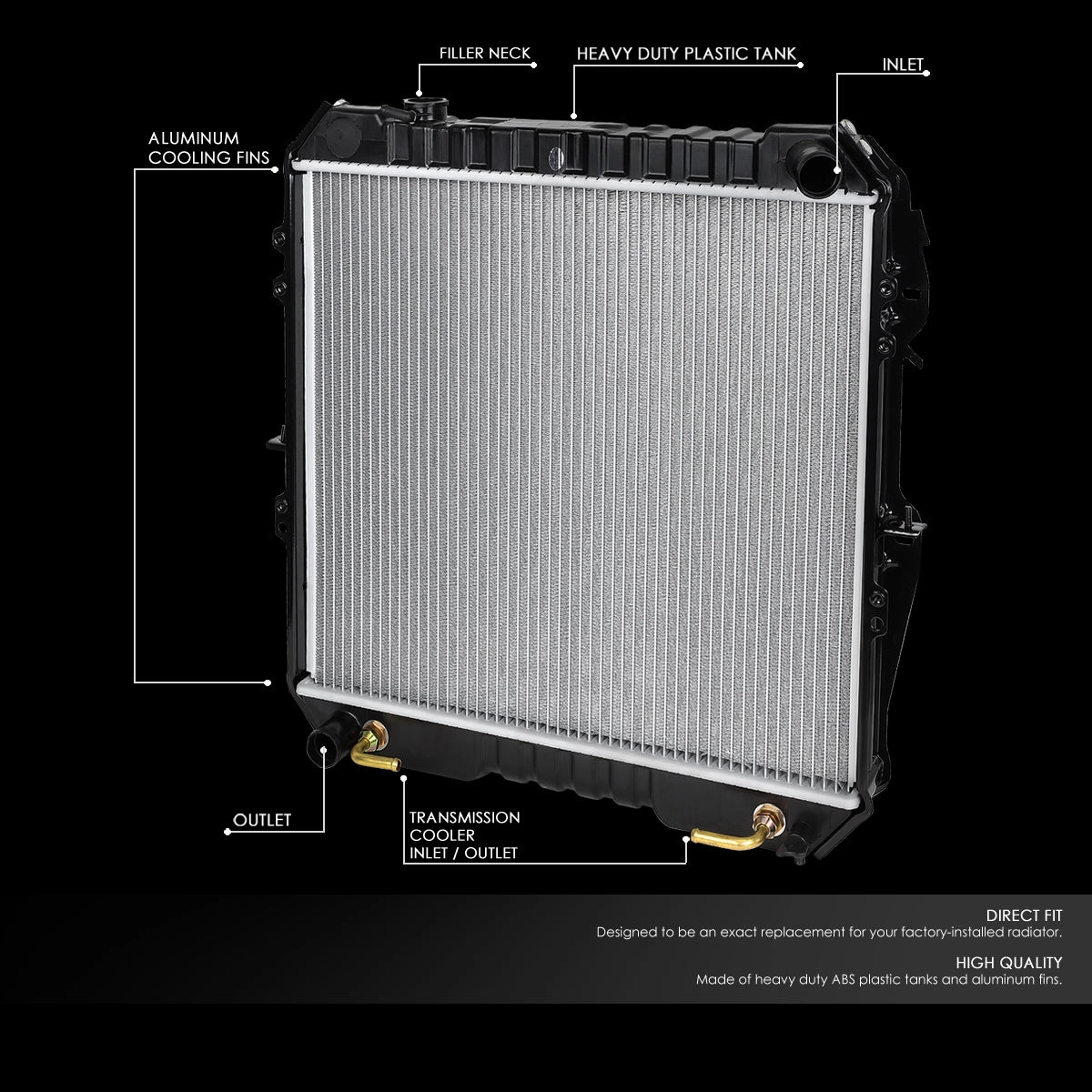 0050 Replacement Radiator<br>89-95 Toyota 4Runner Pickup V6 AT