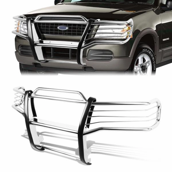 01-05 Ford Explorer Sport Trac Brush Grille Guard - Stainless Steel