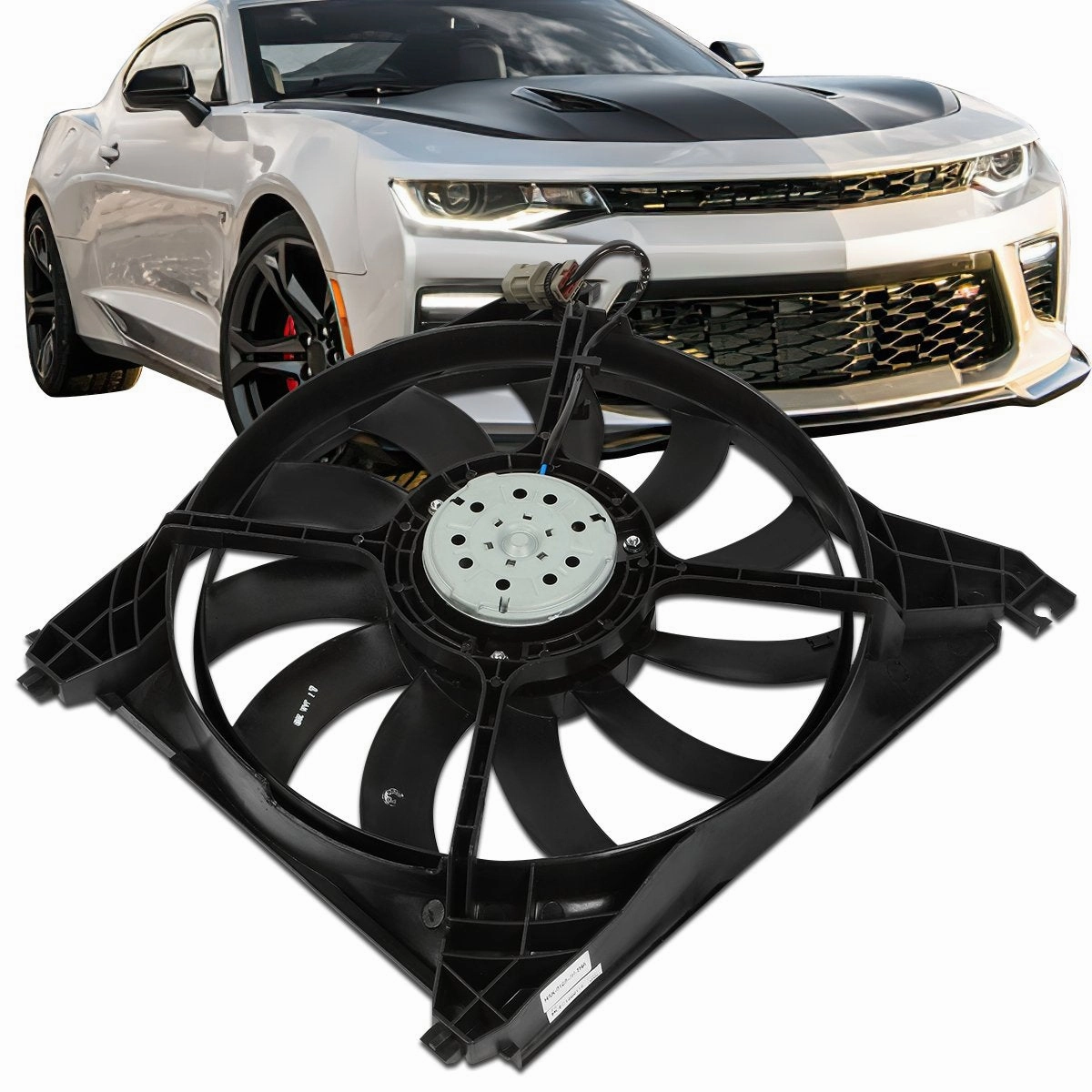 01-05 Hyundai Santa Fe Radiator Cooling Fan Assembly - Left - HY3115108