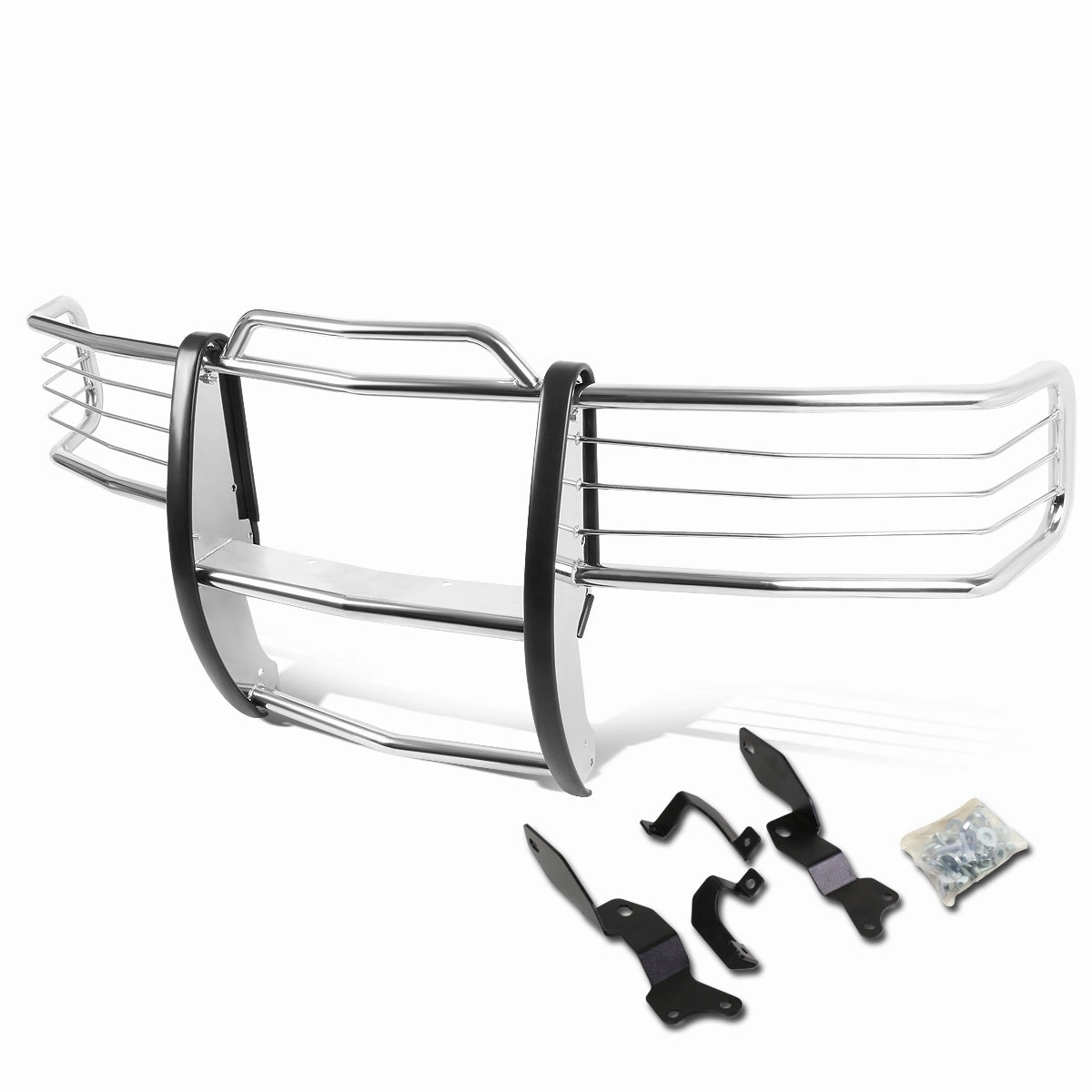 01-06 Chevy Silverado 1500HD 2500HD 3500 Brush Grille Guard - Stainless Steel