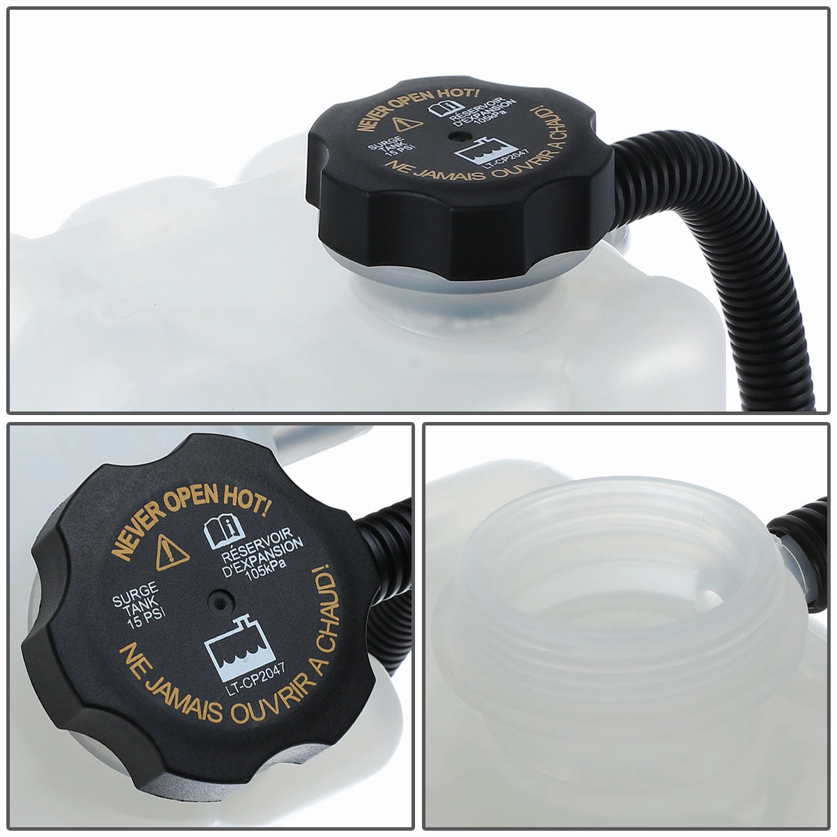 05-07 Chevy Silverado GMC Sierra 1500 Coolant Overflow Reservoir w/ Cap