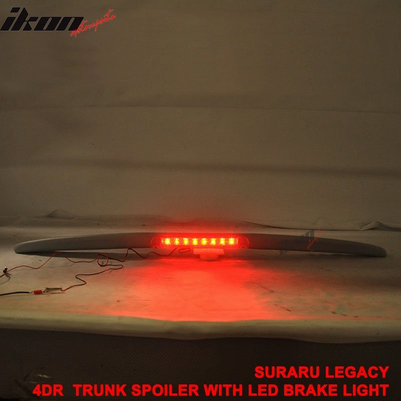 05-09 Subaru Legacy Sedan Black Rear Spoiler Wing LED Brake Light FRP