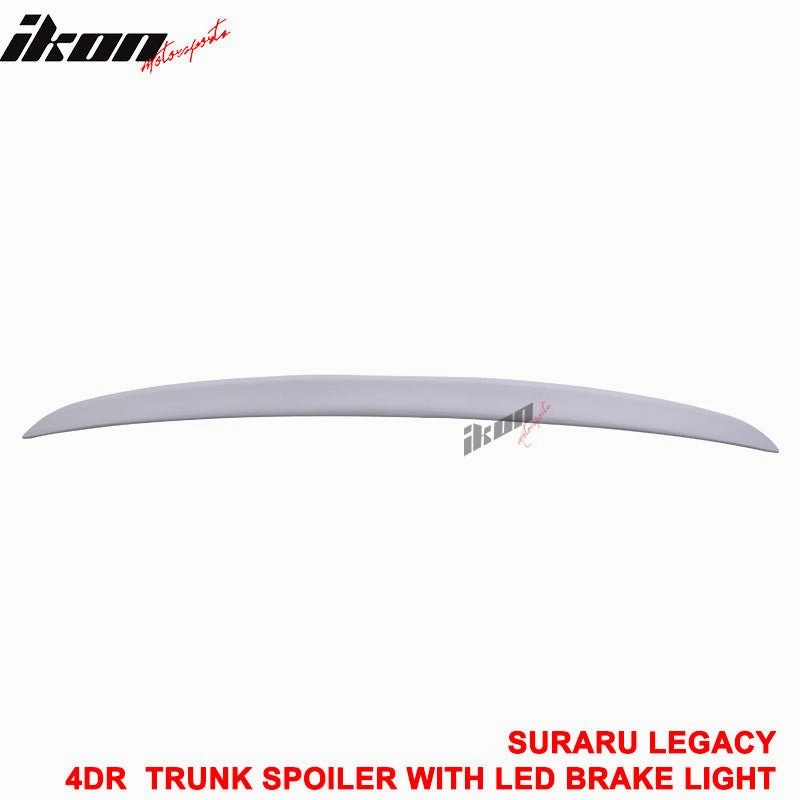05-09 Subaru Legacy Sedan Black Rear Spoiler Wing LED Brake Light FRP