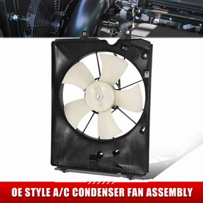 07-09 Acura MDX A/C Condenser Cooling Fan Assembly Driver/ Left - 19015RYEA01