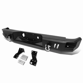 07-13 Chevy Silverado GMC Sierra 1500 Rear Step Bumper w/D-Ring Shackles - Heavy Duty Steel