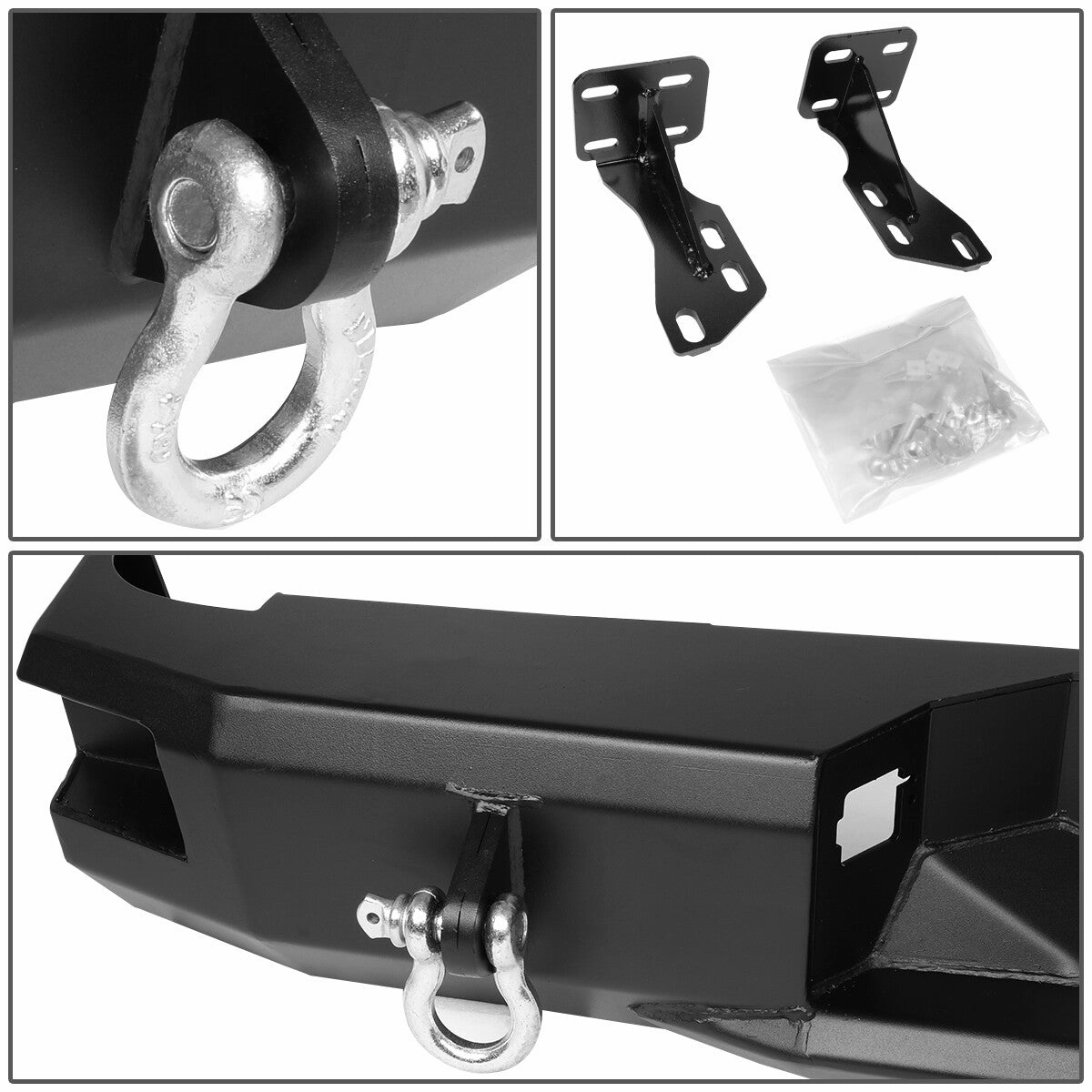 07-13 Toyota Tundra Rear Step Bumper w/D-Ring Shackles - Heavy Duty Steel
