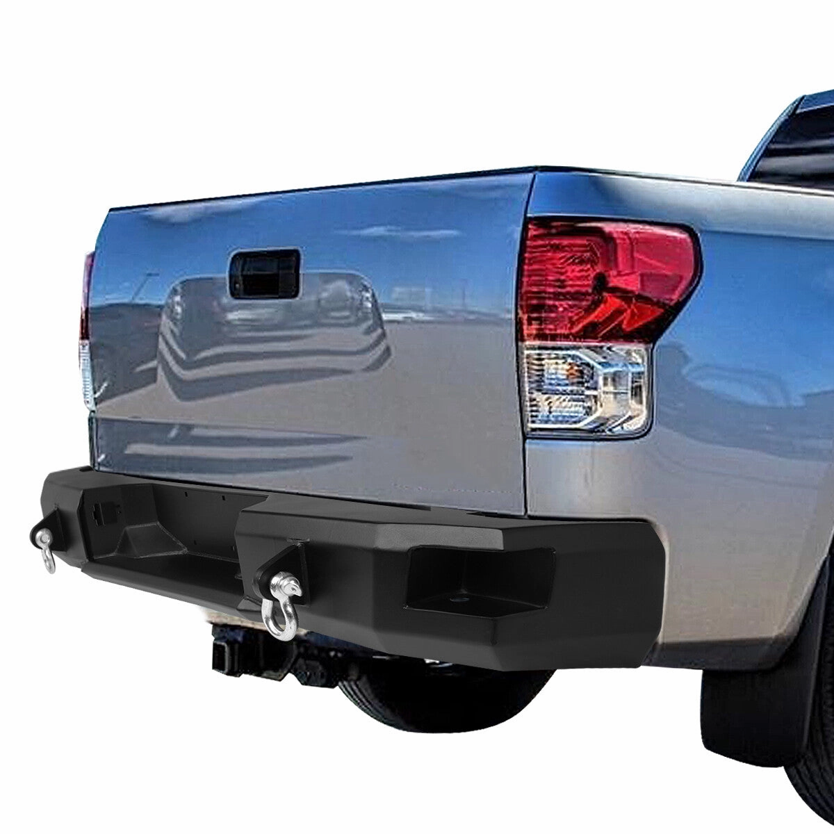 07-13 Toyota Tundra Rear Step Bumper w/D-Ring Shackles - Heavy Duty Steel