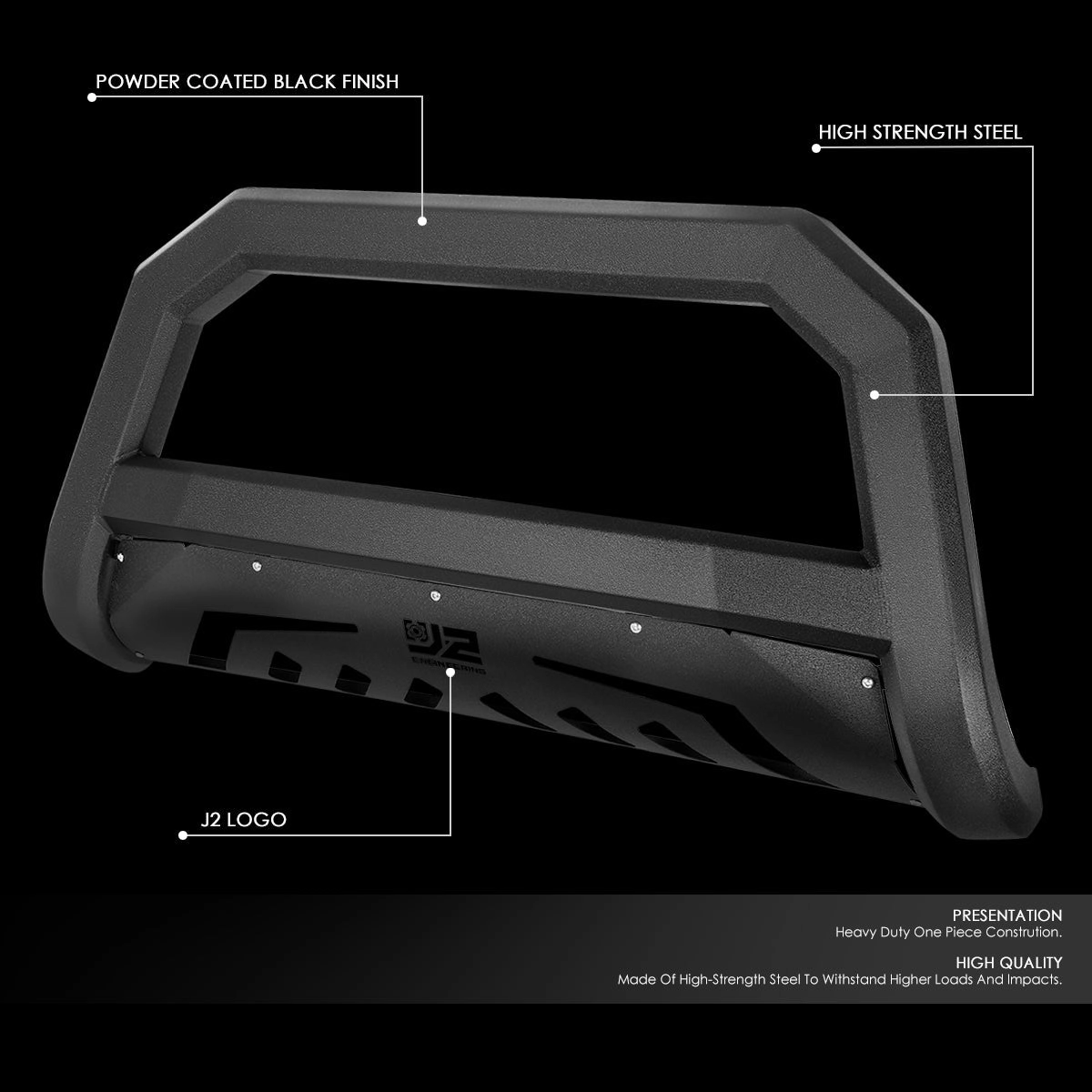 09-22 Ram 1500 (Classic) Diagonal Slat Front Bumper Grille Guard - Carbon Steel