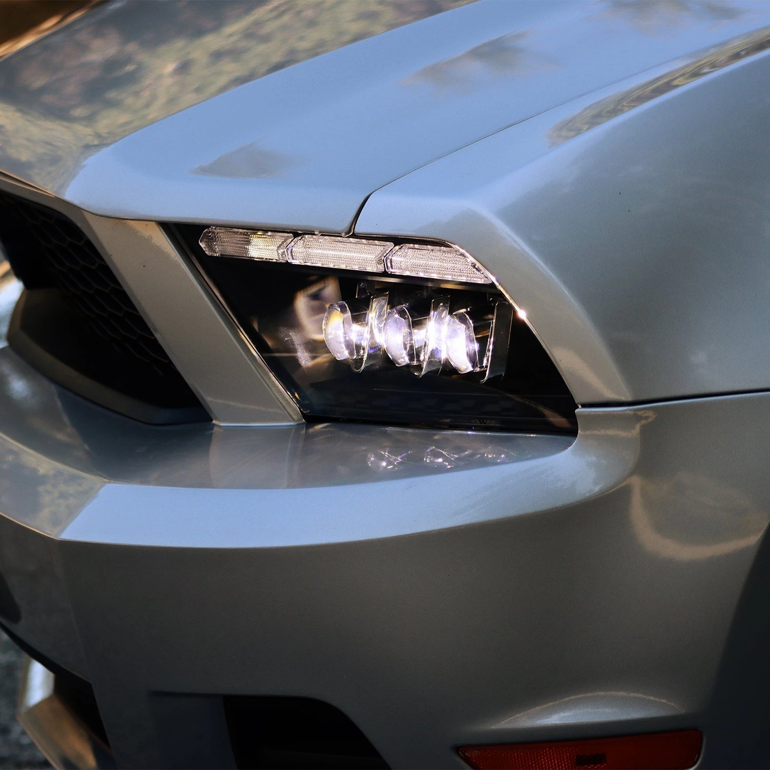 10-12 Ford Mustang MK II NOVA-Series LED Projector Headlights Black
