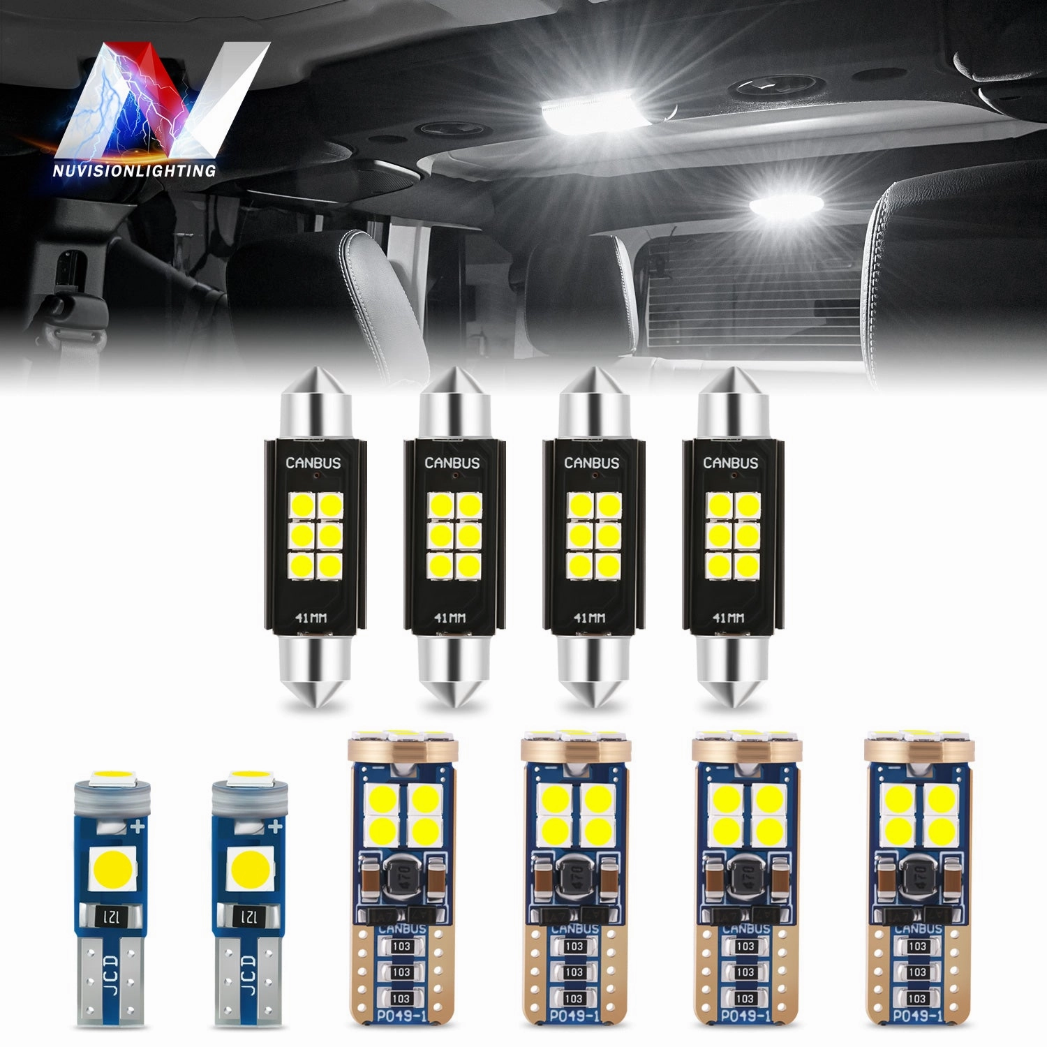 10PCS 5500K Pure White LED Light Bulb Kit <br>93-02 Chevrolet Camaro