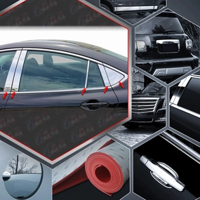 10pcs Stainless Steel Pillar Post Trim<br>09-12 Mazda Mazda6