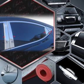10pcs Stainless Steel Pillar Post Trim<br>11-13 Hyundai Elantra