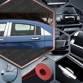10pcs Stainless Steel Pillar Post Trim<br>11-14 Chrysler 200, 07-10 Sebring