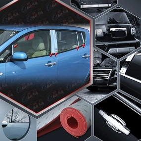 10pcs Stainless Steel Pillar Post Trim<br>11-17 Nissan Leaf