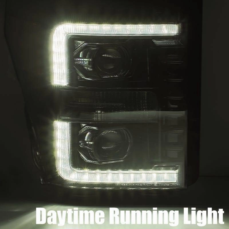11-16 Ford Super Duty PRO-Series Halogen Projector Headlights Alpha-Black