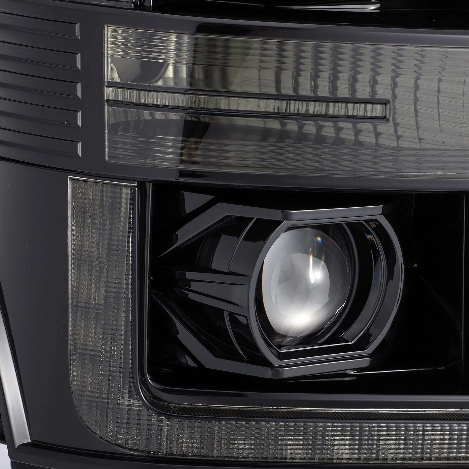 11-16 Ford Super Duty PRO-Series Halogen Projector Headlights Alpha-Black