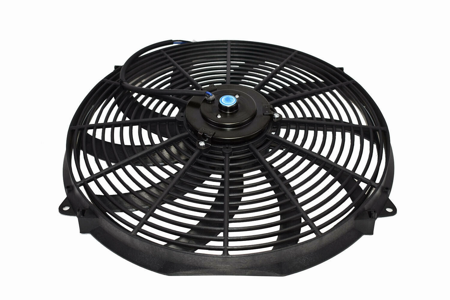 140041 16" Electric Curved Blade Reversible Cooling Fan 12v 3000cfm  Thermostat Kit