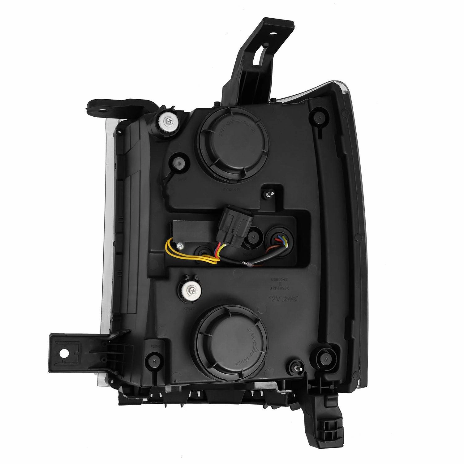 14-15 Chevrolet Silverado PRO-Series Halogen Projector Headlights Black