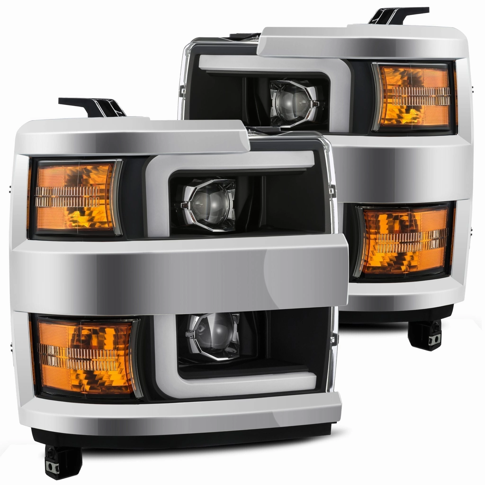 15-19 Chevrolet Silverado 2500HD/3500HD LUXX-Series LED Projector Headlights Black