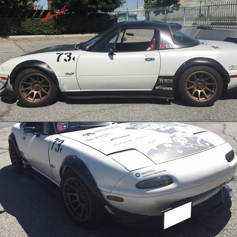 1990-1997 Miata NA MX5 4pcs Front   Rear 60mm Wide Fender Flares PU