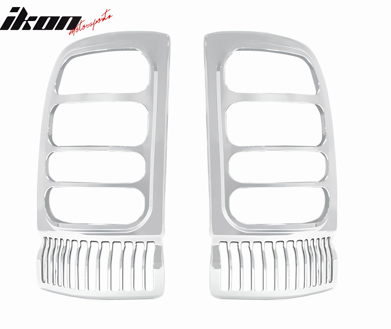 1994-2001 Dodge Ram 1500 Chrome 2PCS Rear Tail Lights Bezel Covers ABS