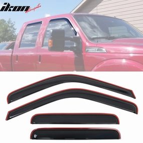 1999-2016 Ford F250-F550 Super Duty Crew Cab Window Visors In-Channel