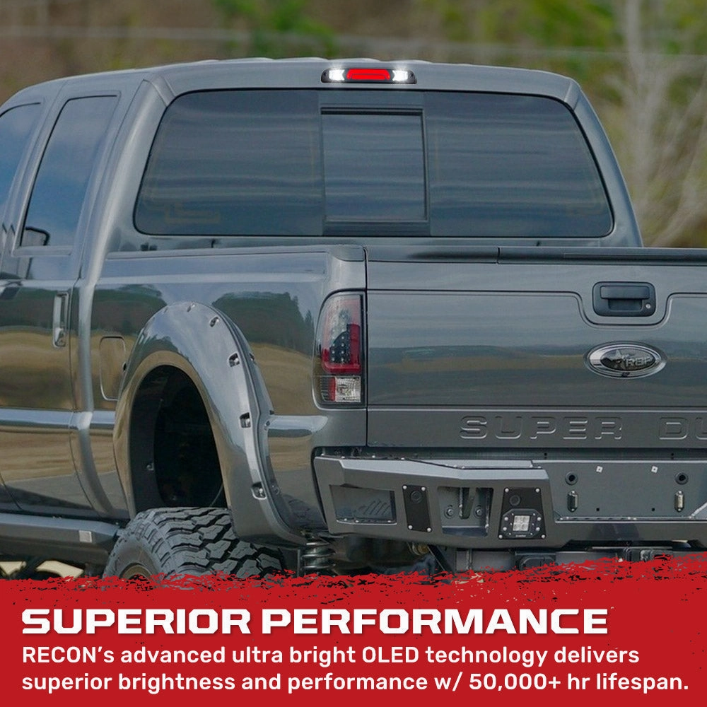 1999-2016 Ford SuperDuty RECON Smoked LED Third Brake Light