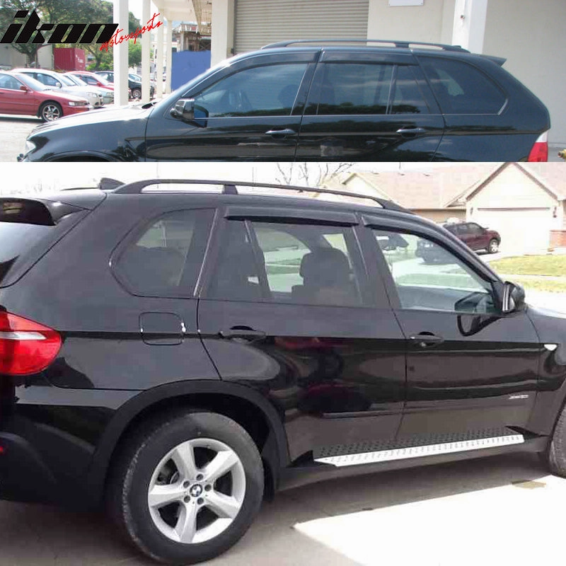 2000-2006 BMW X5 E53 Slim Style Smoke Tinted Visor Windows Acrylic 4Dr
