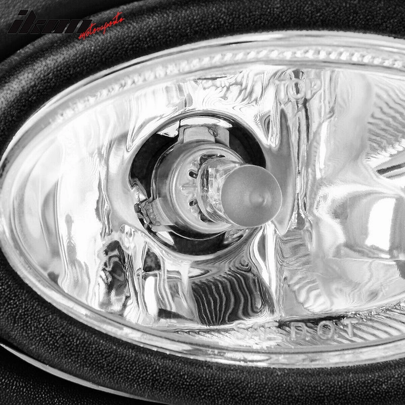 2001-2003 Honda Civic Black Housing Clear Lens Fog Lights Lamp Pair