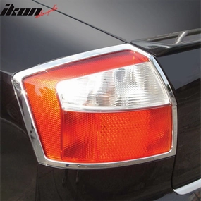 2001-2005 Audi A4 B6 Sedan Chrome 2PCS Tail Lights Bezel Covers ABS