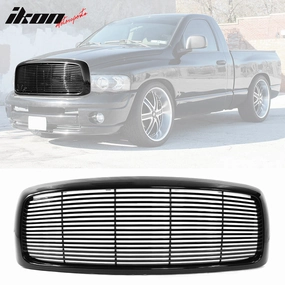 2002-2005 Dodge Ram 1500 2500 3500 Z Style Black Bumper Grille ABS