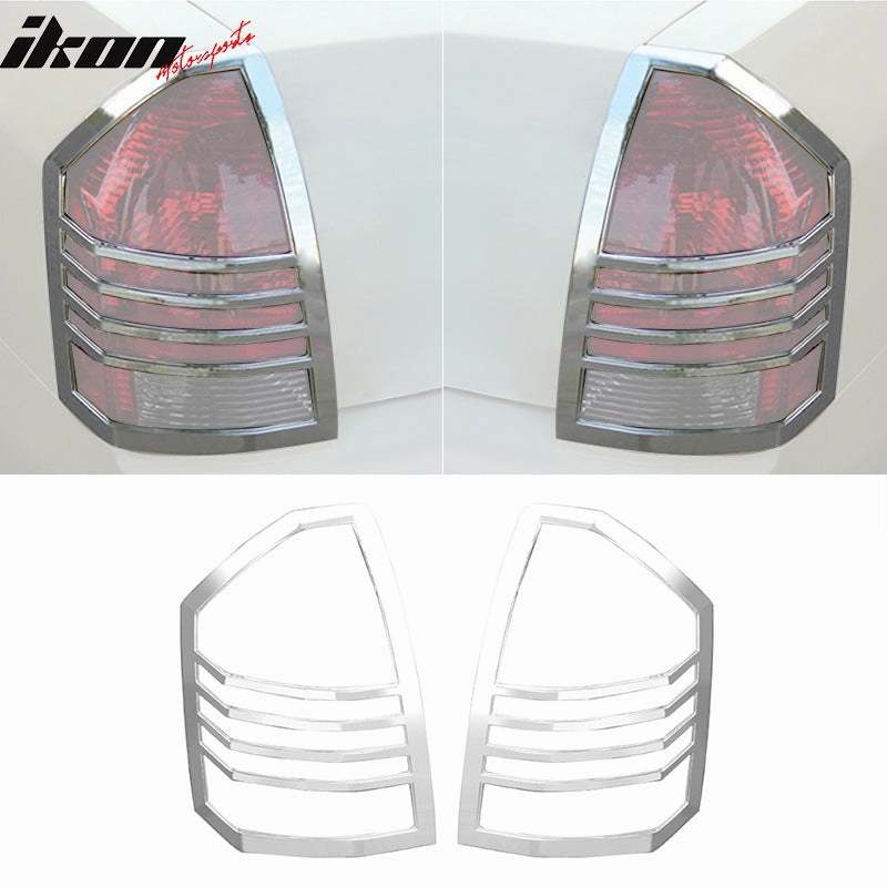 2005-2007 Chrysler 300/300C Chrome 2PCS Tail Lights Bezel Covers ABS
