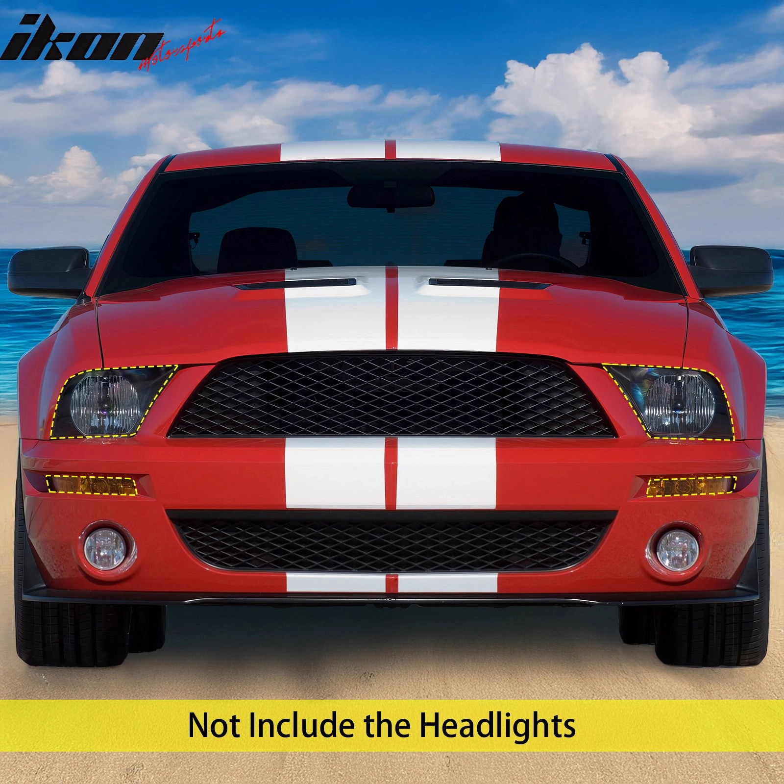 2005-2009 Ford Mustang V6 Base GT GT500 Style Front Bumper Cover PP