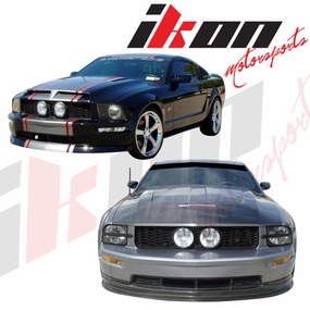 2005-2009 Ford Mustang V8 Unpainted Mesh Front Hood Grill   Fog Lights