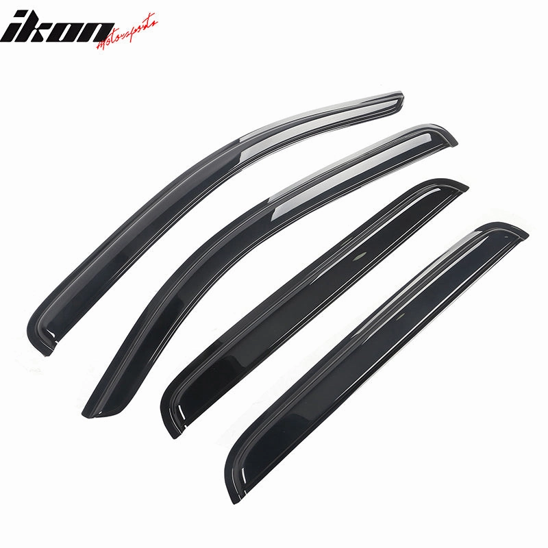 2005-2015 Toyota Tacoma Slim Style Smoke Tinted Visor Windows Acrylic