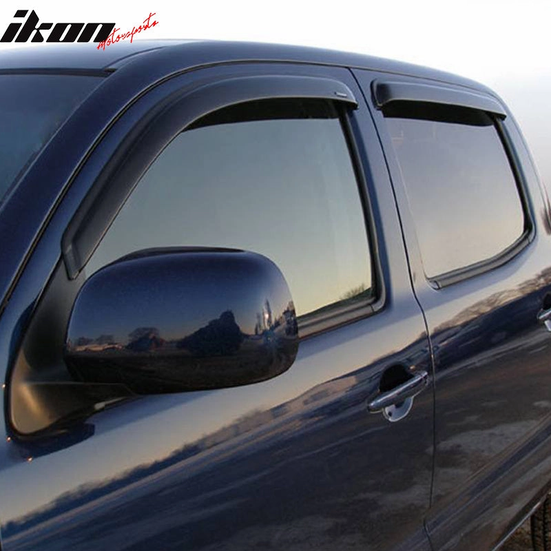 2005-2015 Toyota Tacoma Slim Style Smoke Tinted Visor Windows Acrylic