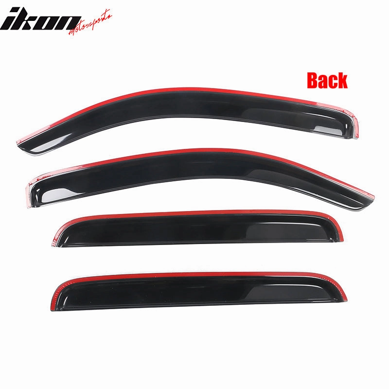 2005-2015 Toyota Tacoma Slim Style Smoke Tinted Visor Windows Acrylic