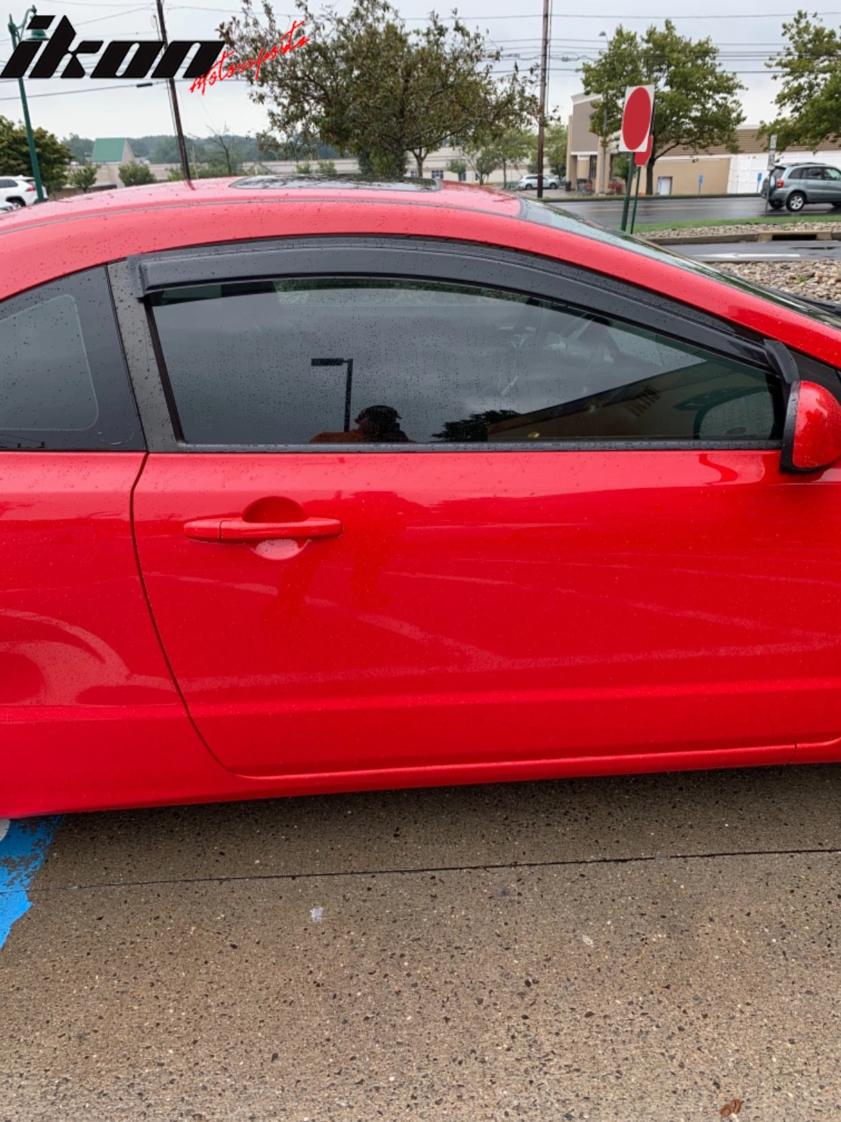 2006-2011 Honda Civic Black Slim Style Visor Window Acrylic
