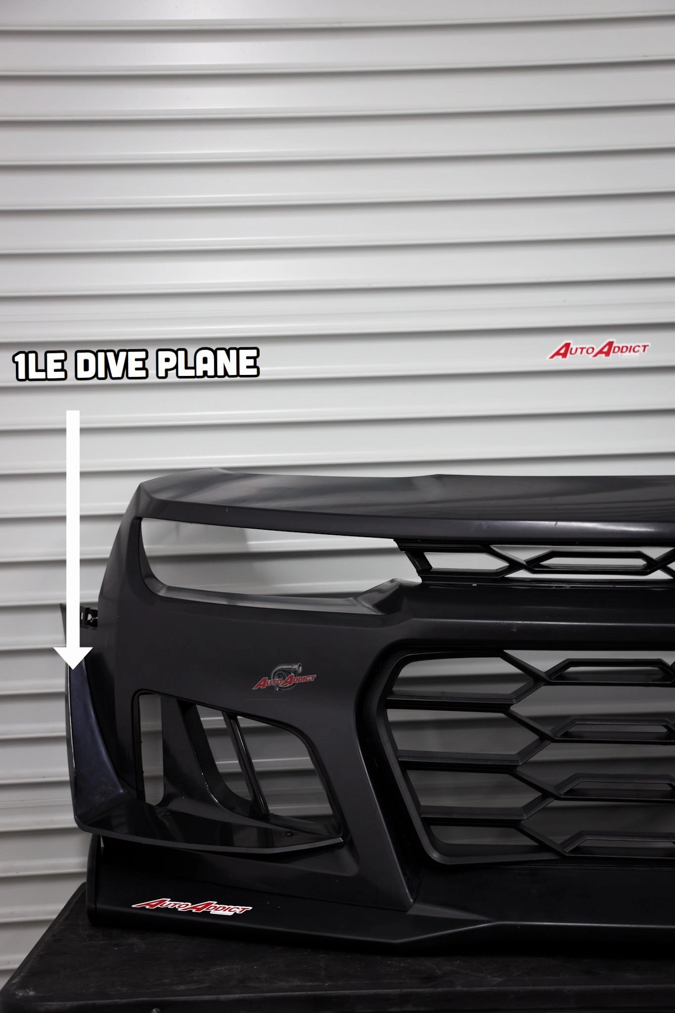 2010-2015 Chevy Camaro ZL1 1LE Track Package Front Bumper Conversion 11pcs Full Kit Flat BLK Body Kit