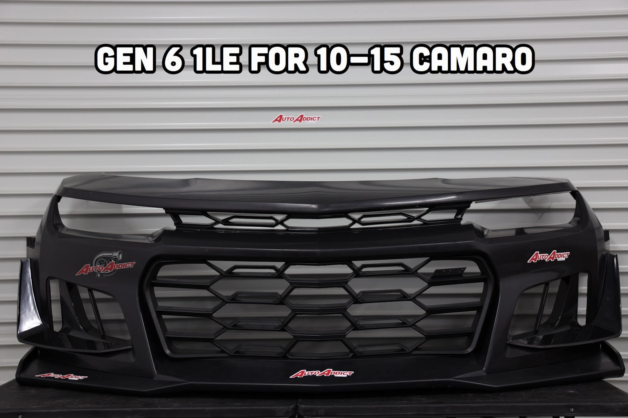 2010-2015 Chevy Camaro ZL1 1LE Track Package Front Bumper Conversion 11pcs Full Kit Flat BLK Body Kit