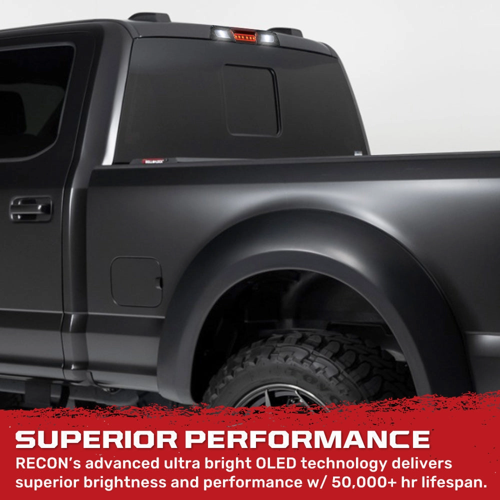 2017-2024 Ford F150 & SuperDuty RECON Smoked LED Third Brake Light (For Models WITHOUT Cargo Bed Camera)