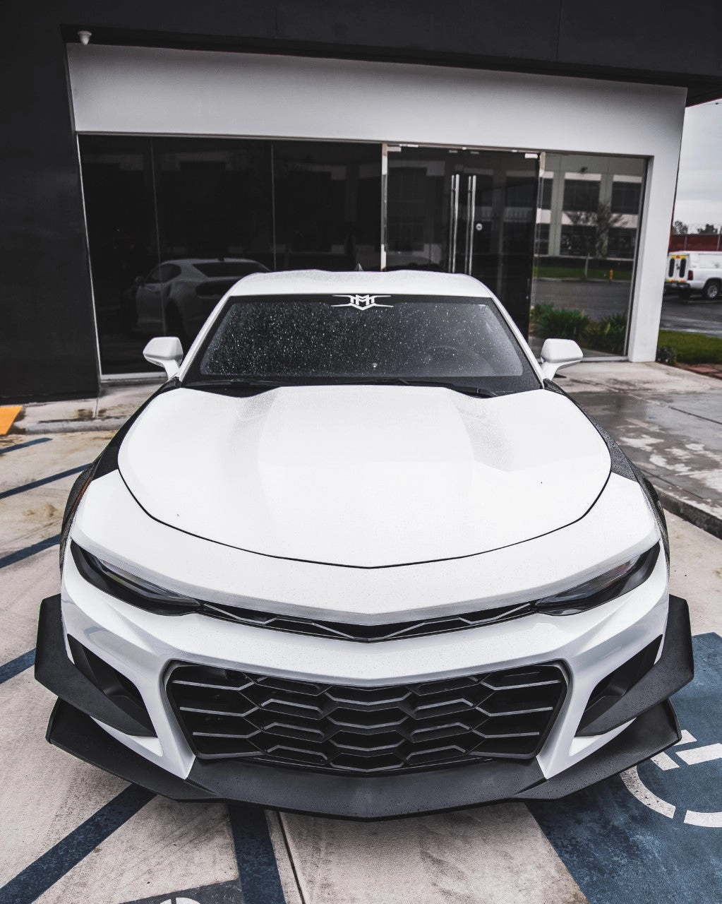 2019-2025 Chevy Camaro ZL1 1LE Track Package Front Bumper Conversion 13pcs Full Kit Flat BLK for Non-RS Headlights