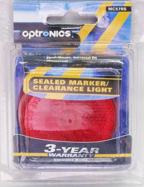 2-1/2in Red Recess Mount Marker/Clearance Light with Built-in Reflex