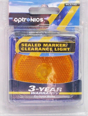 2-1/2in Yellow Recess Mount Marker/Clearance Light with Built-in Reflex