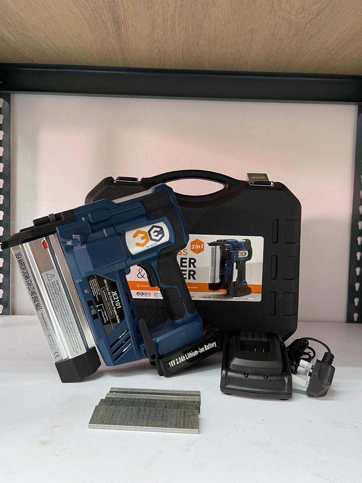 3E 18V Cordless 2In1 Stapler & Nailer 2.0Ah | Model : JE2101
