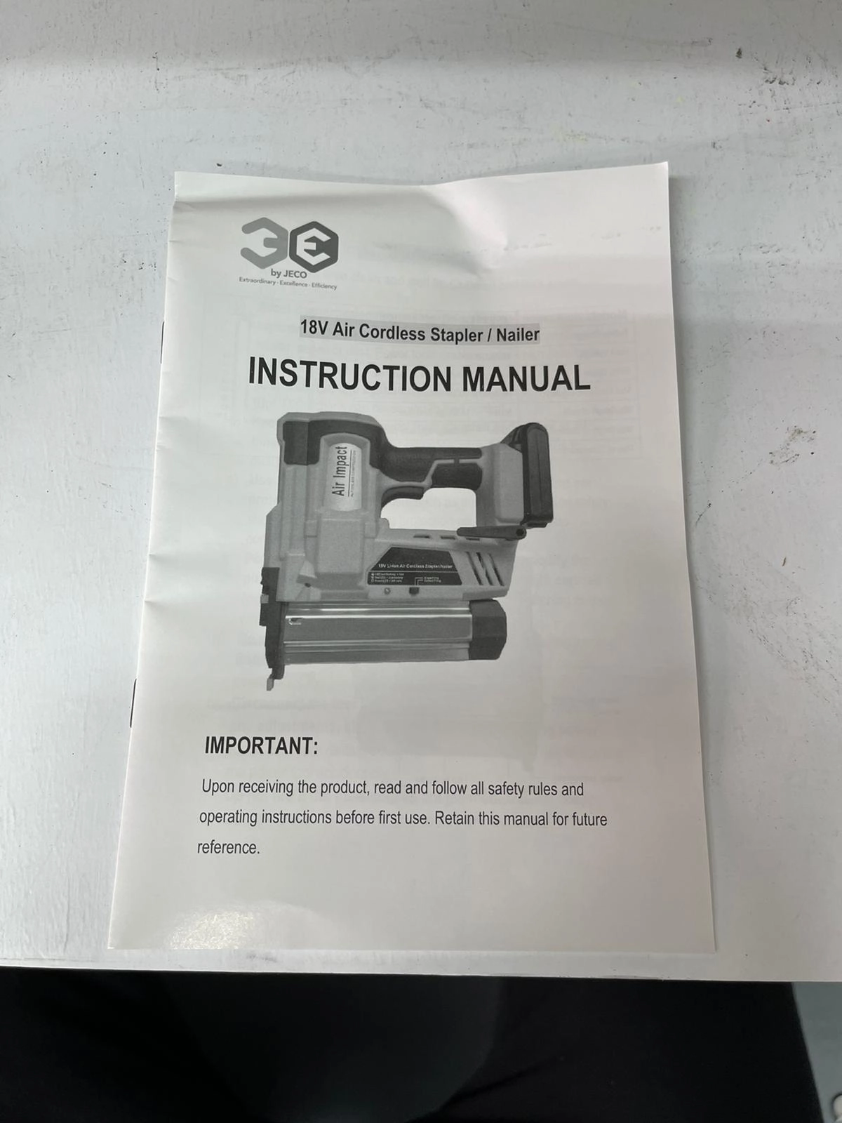 3E 18V Cordless 2In1 Stapler & Nailer 2.0Ah | Model : JE2101