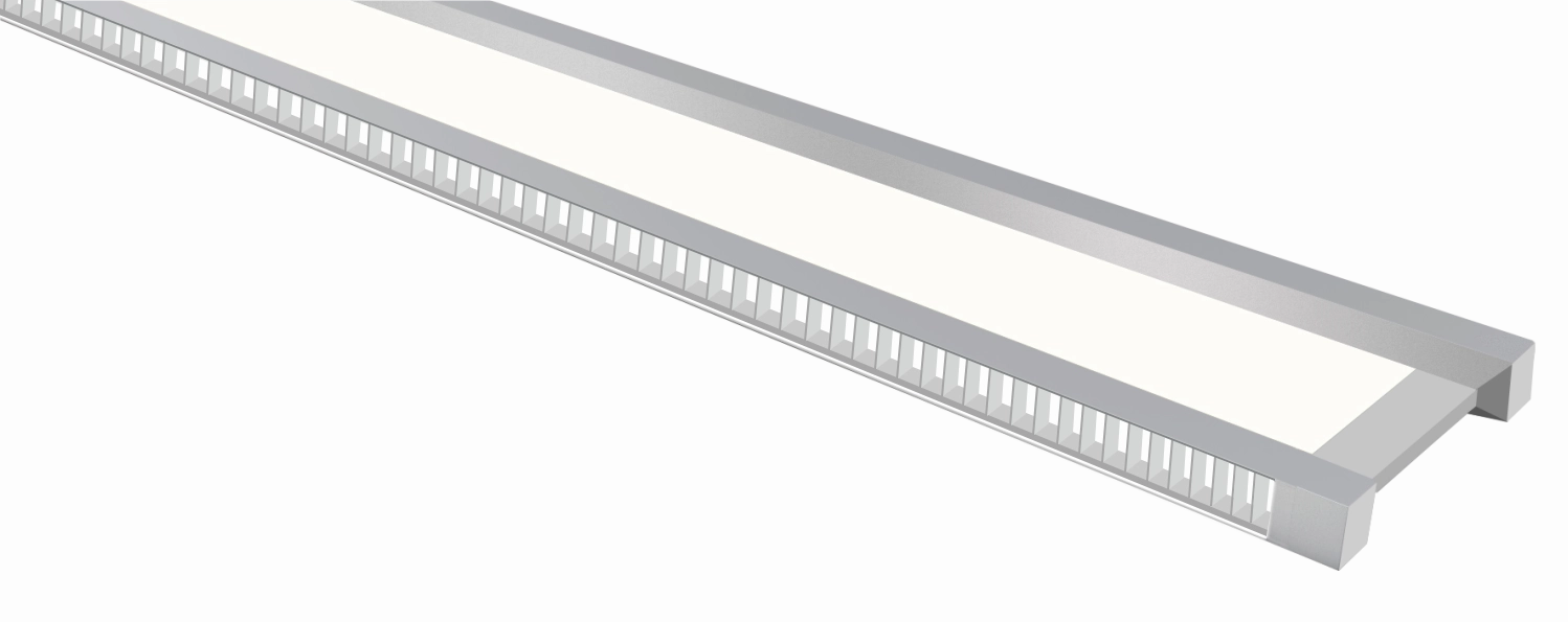 4FT Vertical Linear LED Fixture, 3200 Lumens, 40W, CCT Selectable, Louver Lens, Internal Driver 110-277V