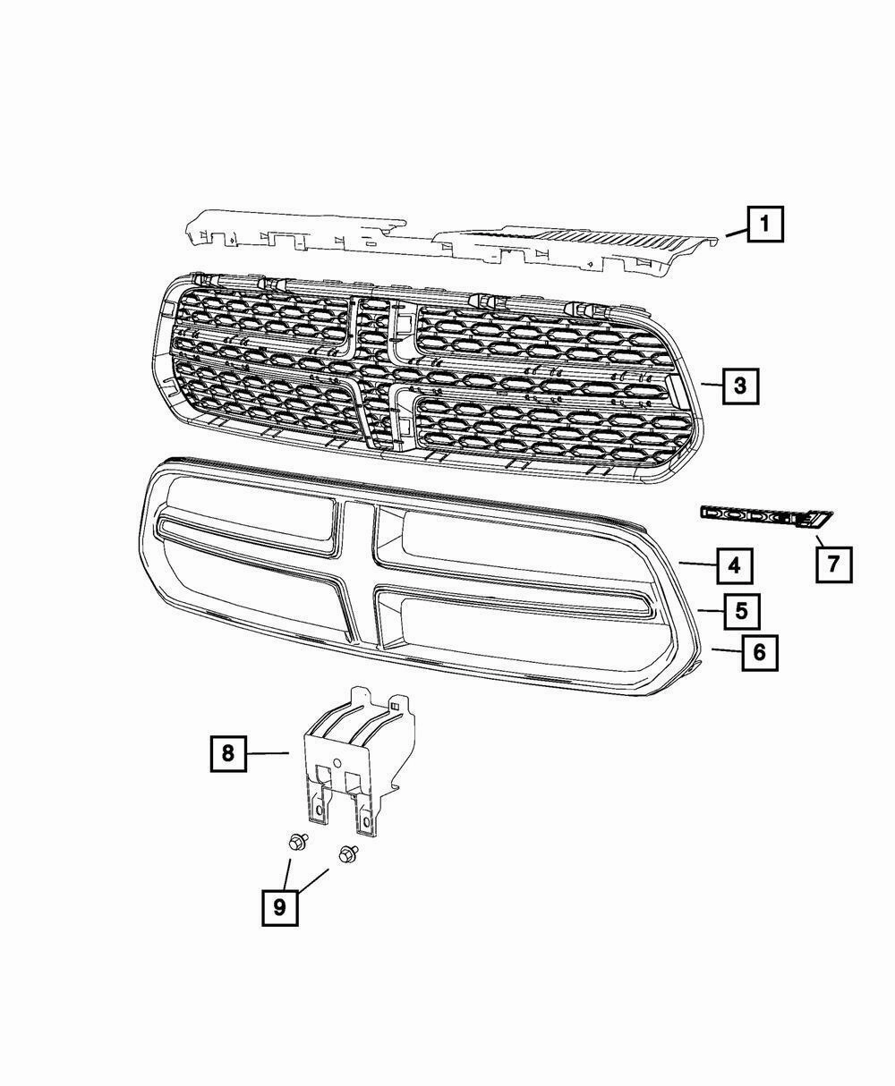 5113716AB New OEM Mopar Front Chrome Texture Grille For 2014-2020 Dodge Durango