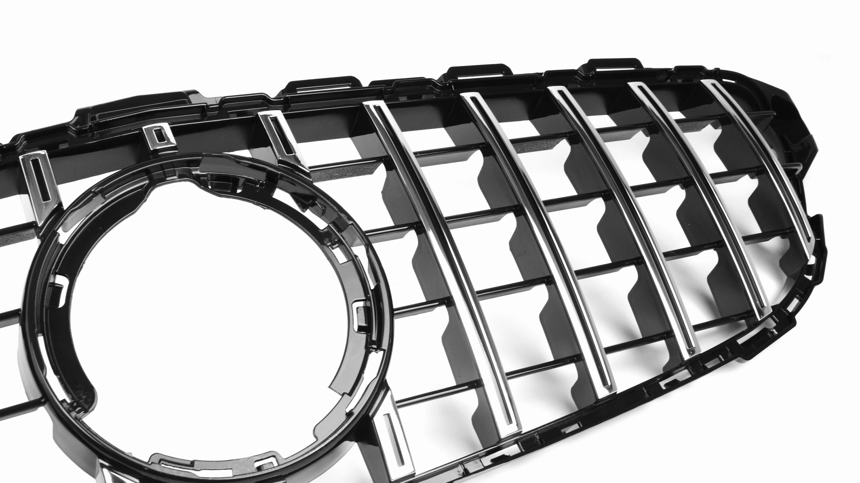 AMG Panamericana Style Grille for Mercedes-Benz C Class (AMG Line) C205/W205 2019-2022 - Silver