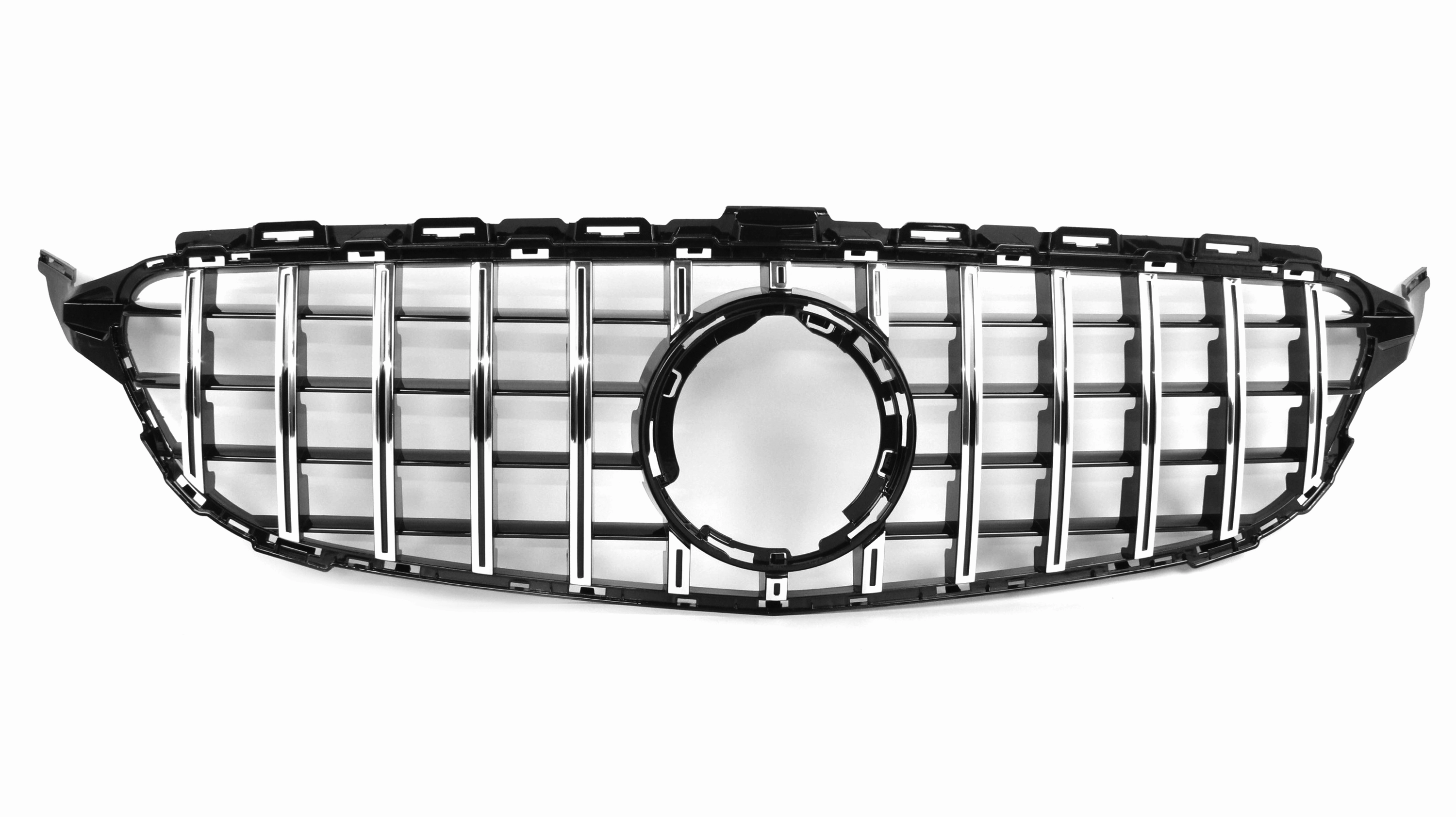 AMG Panamericana Style Grille for Mercedes-Benz C Class (AMG Line) C205/W205 2019-2022 - Silver